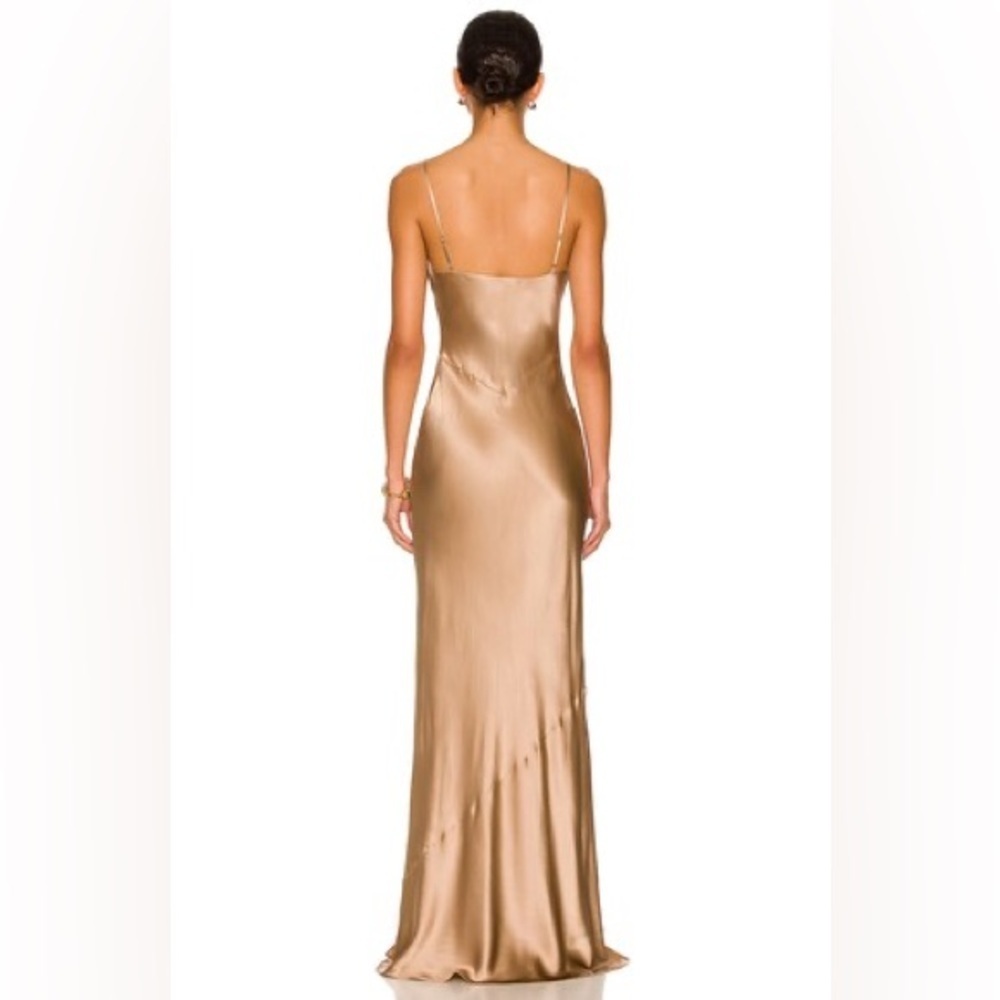 L'AGENCE Serita Maxi V Neck Bias Silk Gown Dress size 8 - Picture 4 of 14